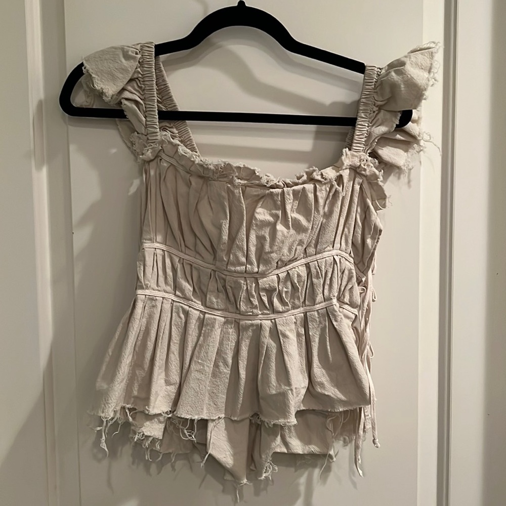 Free People sold out new Claude Corset in Tan S